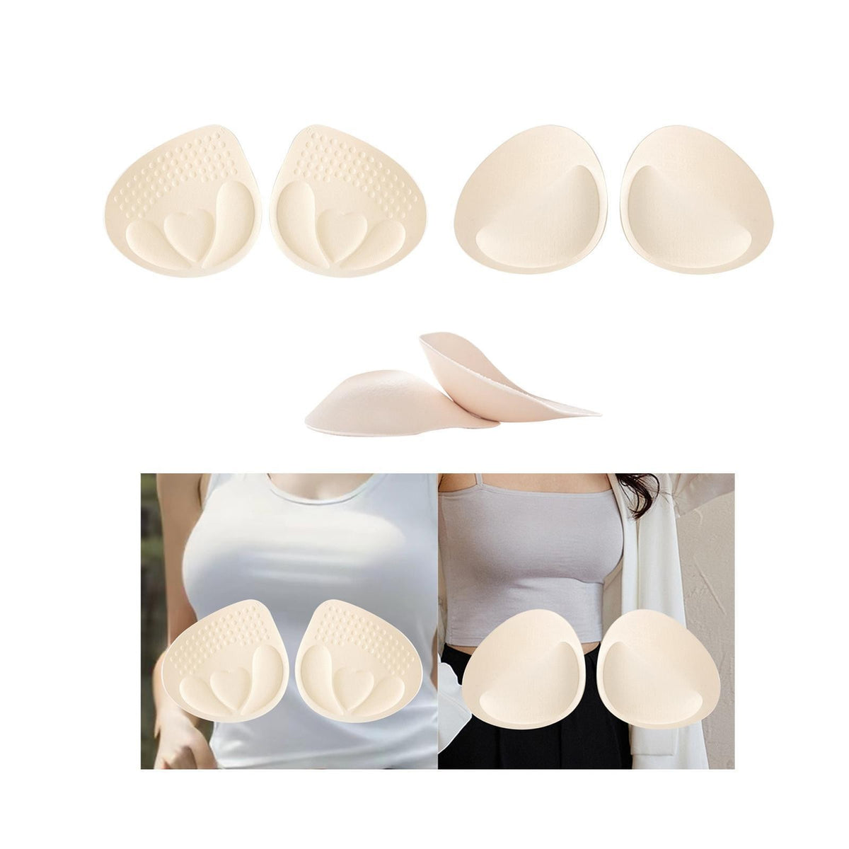 Premium Cotton Bra Padding Inserts for Women - Soft and Breathable Chest