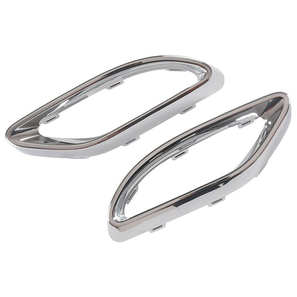 Pair L+R Exhaust Tips Tailpipe Cover Trim For Benz C-Class W205 S205 C205 A205