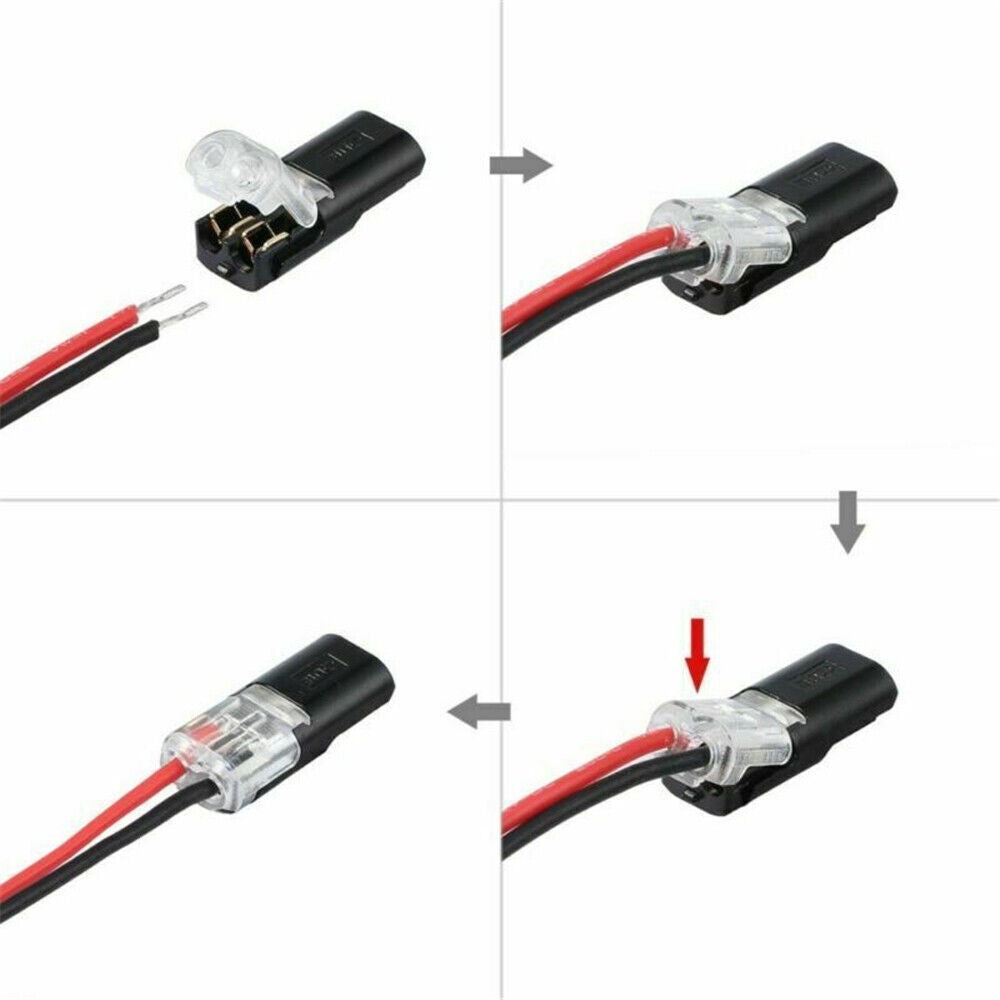 2-Pin Way Plug Car Automotive Waterproof Electrical Connector Wire Cable UK