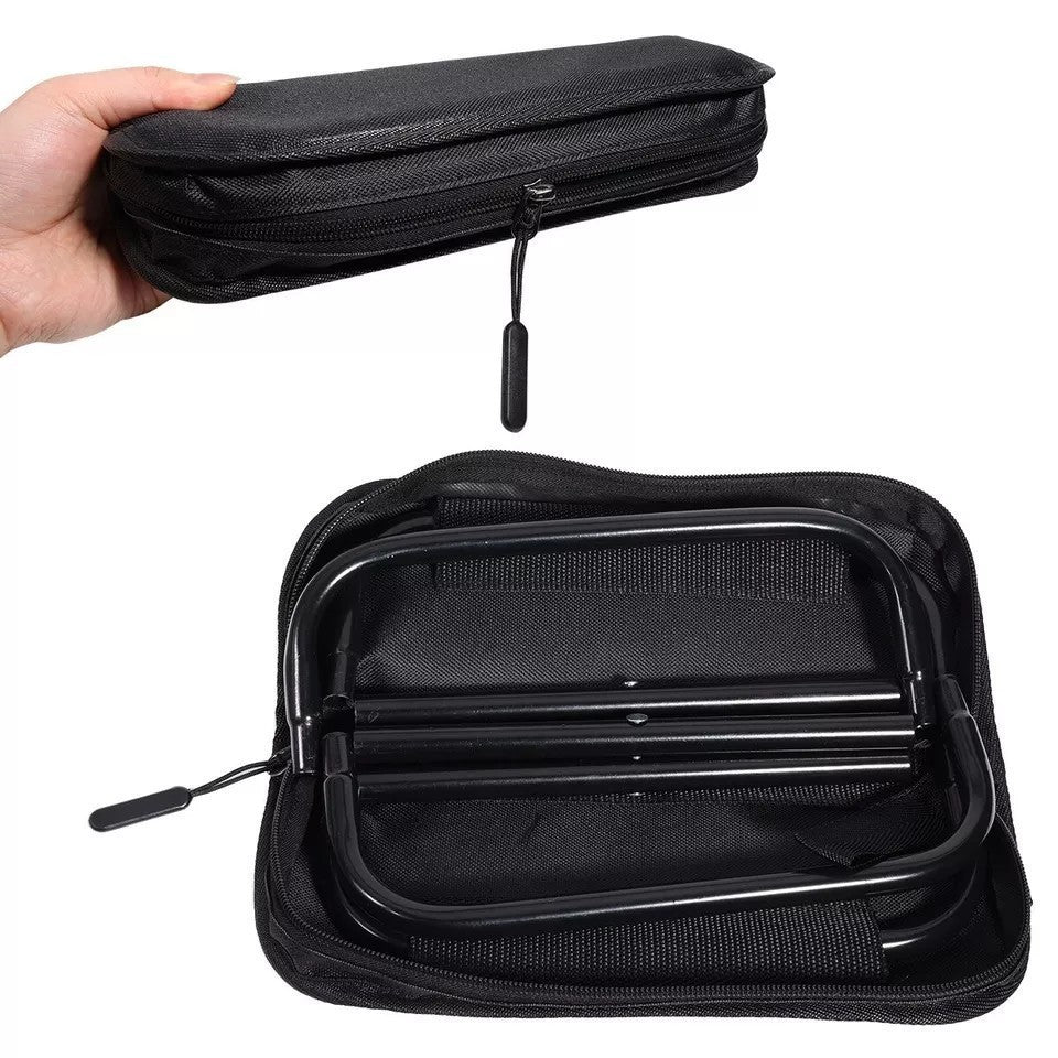 2X Folding Stool Portable Chair Steel Bracket for Outdoor Hiking Fishing Travel