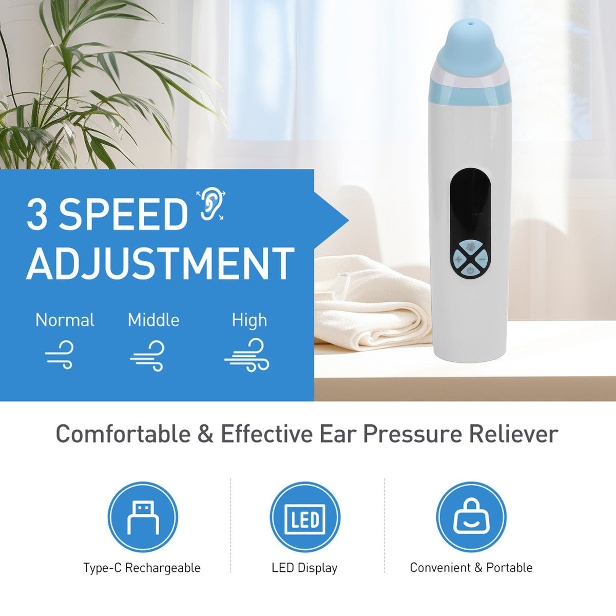 Ear Pressure Reliever Unblock Eustachian Tube Ear Pressure Relief Device