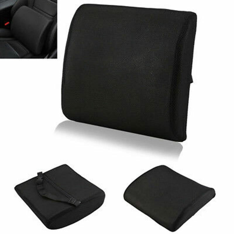 Memory Foam Seat Back Pain Support Booster Cushion Chair Car Pillow Lumbar Lower