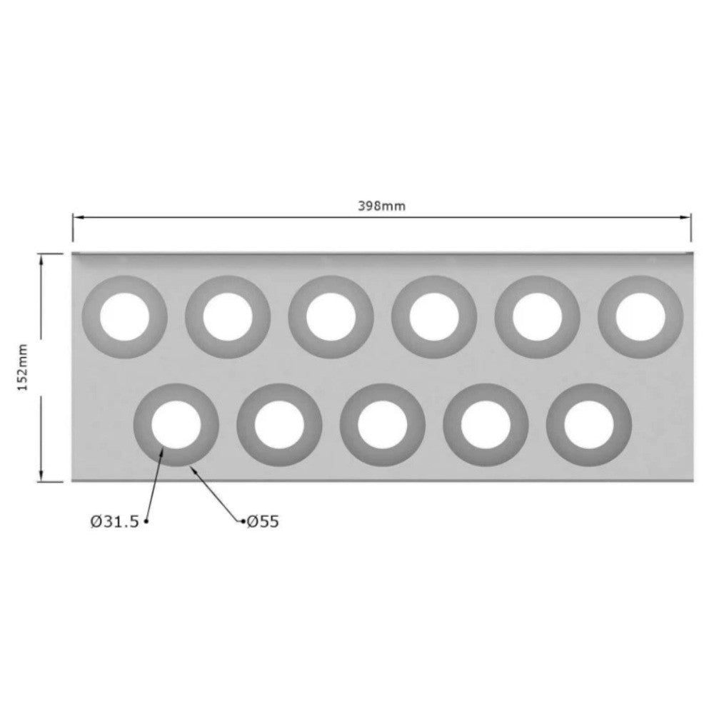 *11 Holes Silicone Sealant Tube Holder Mastic Caulk Storage Rack for Van Racking