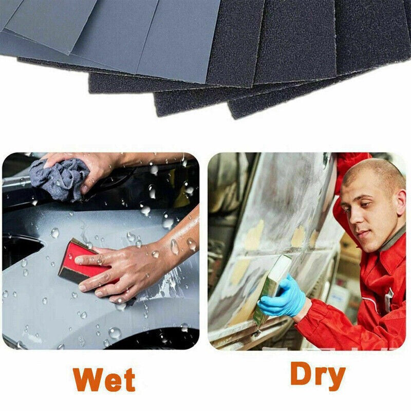 81PCS Wet Dry Sandpaper Assorted Waterproof Sander Paper Sanding Sheets