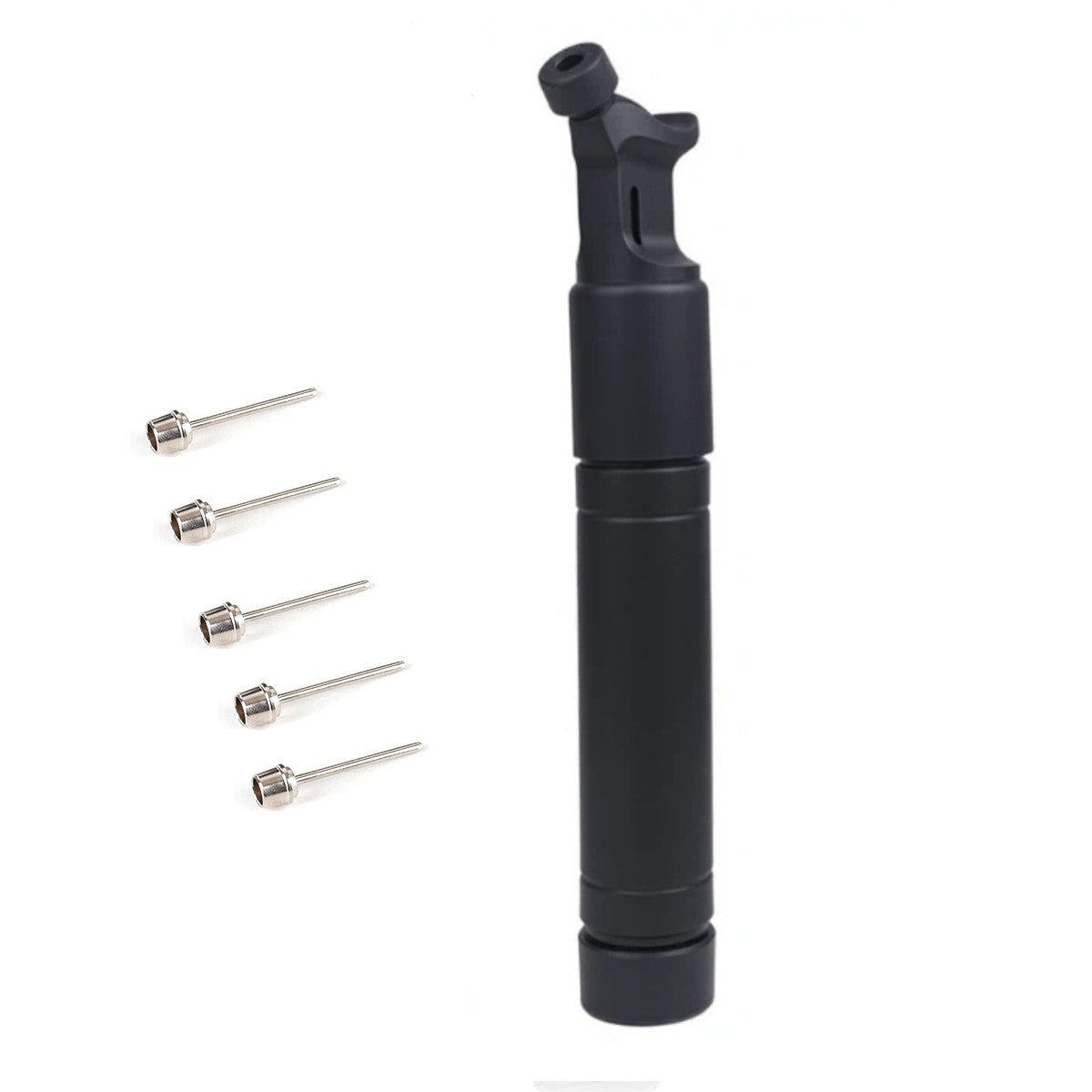 Sports Ball Inflation Pump & 5 Inflation Needles Football Basketball Soccer NEW