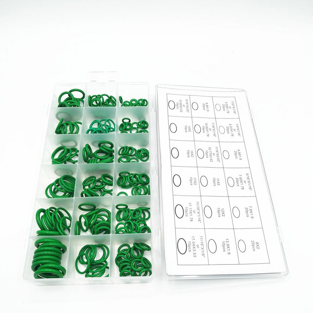 270X Rubber O Ring Fluorine Assortment Set Universal Oil Gasket Seal Kit Box UK
