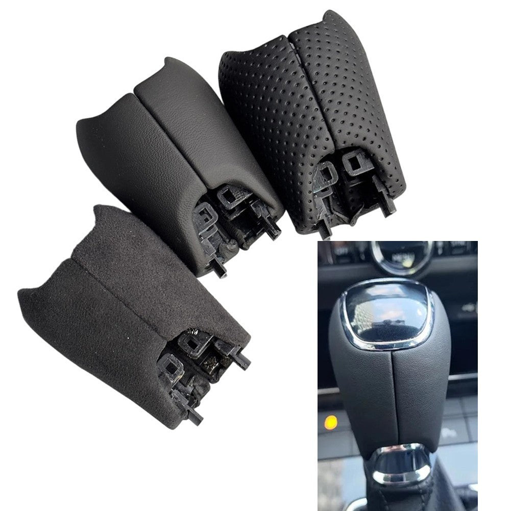 2 Pack Leather Shift Knob for Skoda For Octavia Superb For Fabia Black