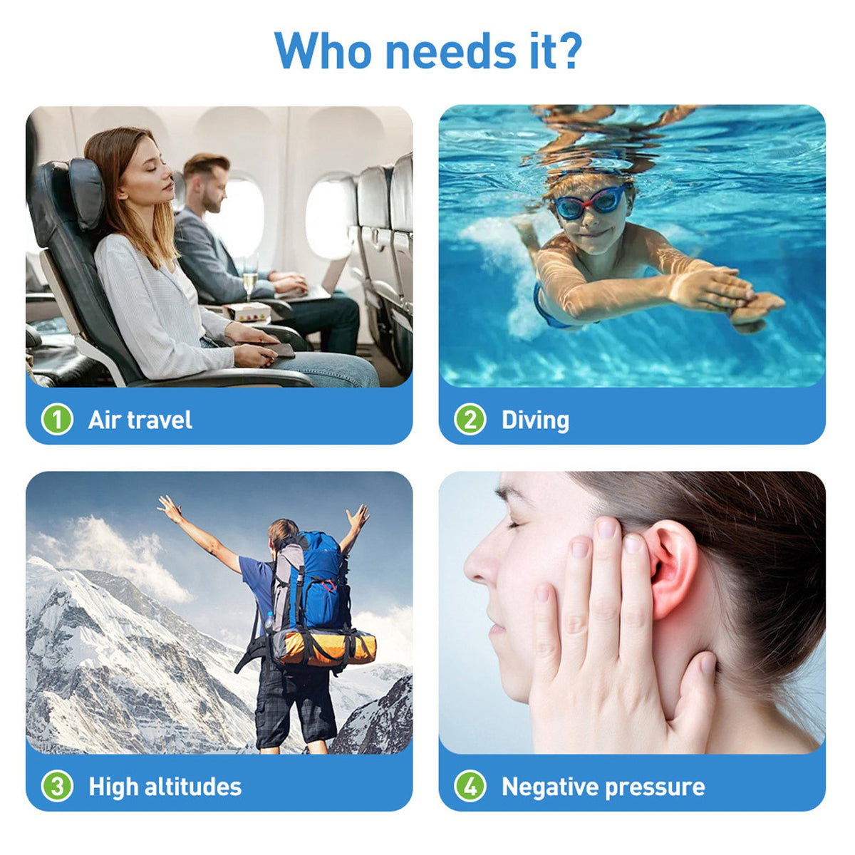 Ear Pressure Relief Device Ear Pressure Reliever Unblock Eustachian Tube For