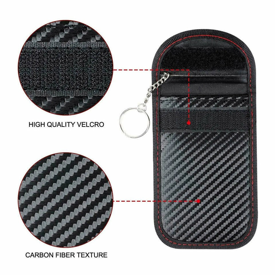 Faraday Box and 2 Large RFID Blocking Pouches Car Key Signal Blocker Anti Theft