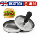 Stainless Steel Burger Press round Burger Smasher Heavy-Duty Smash Uk.