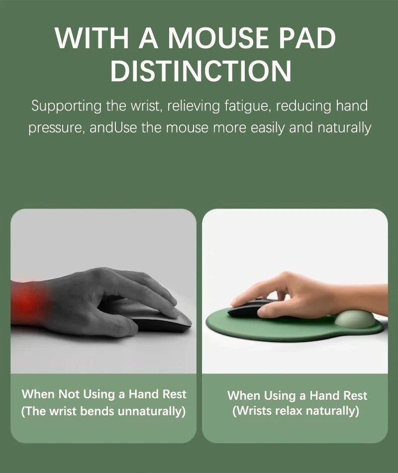 Ergonomic Wrist Rest Mouse Pad Comfortable Wrist Support Non Slip Mice Mat Soft
