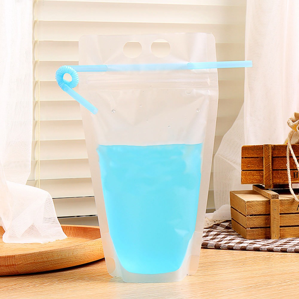 Clear Matte Portable Self Seal Bag Fruit Juice Milk Tea Drink Pouches Packaging