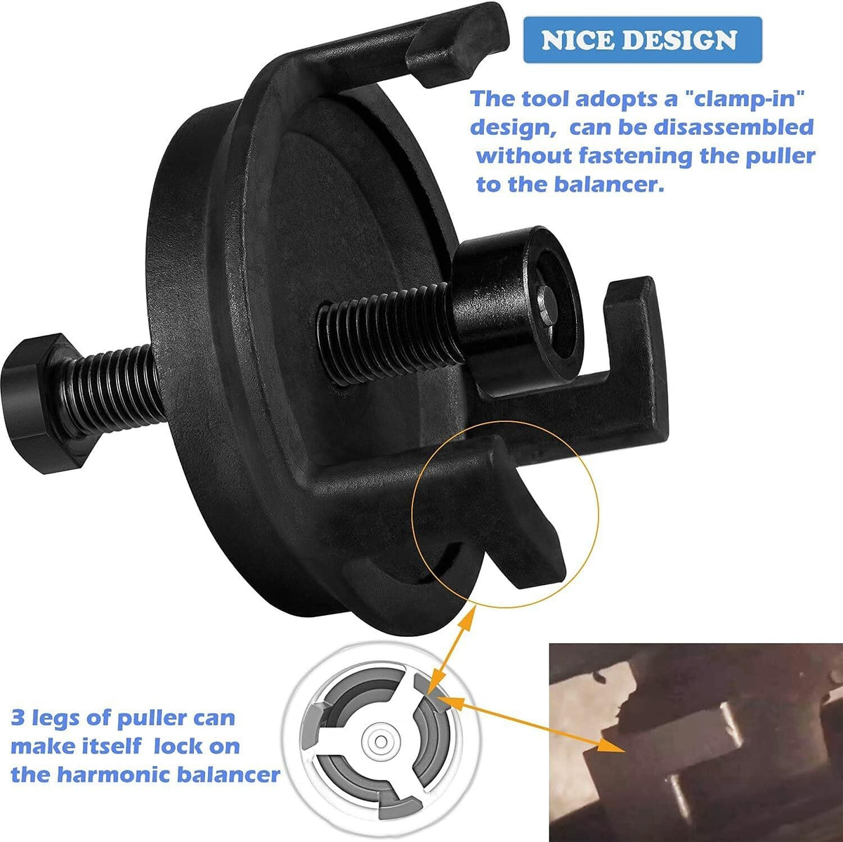 25264 Harmonic Balancer Puller 25264 For GM LS Crank Pulley Puller Engine