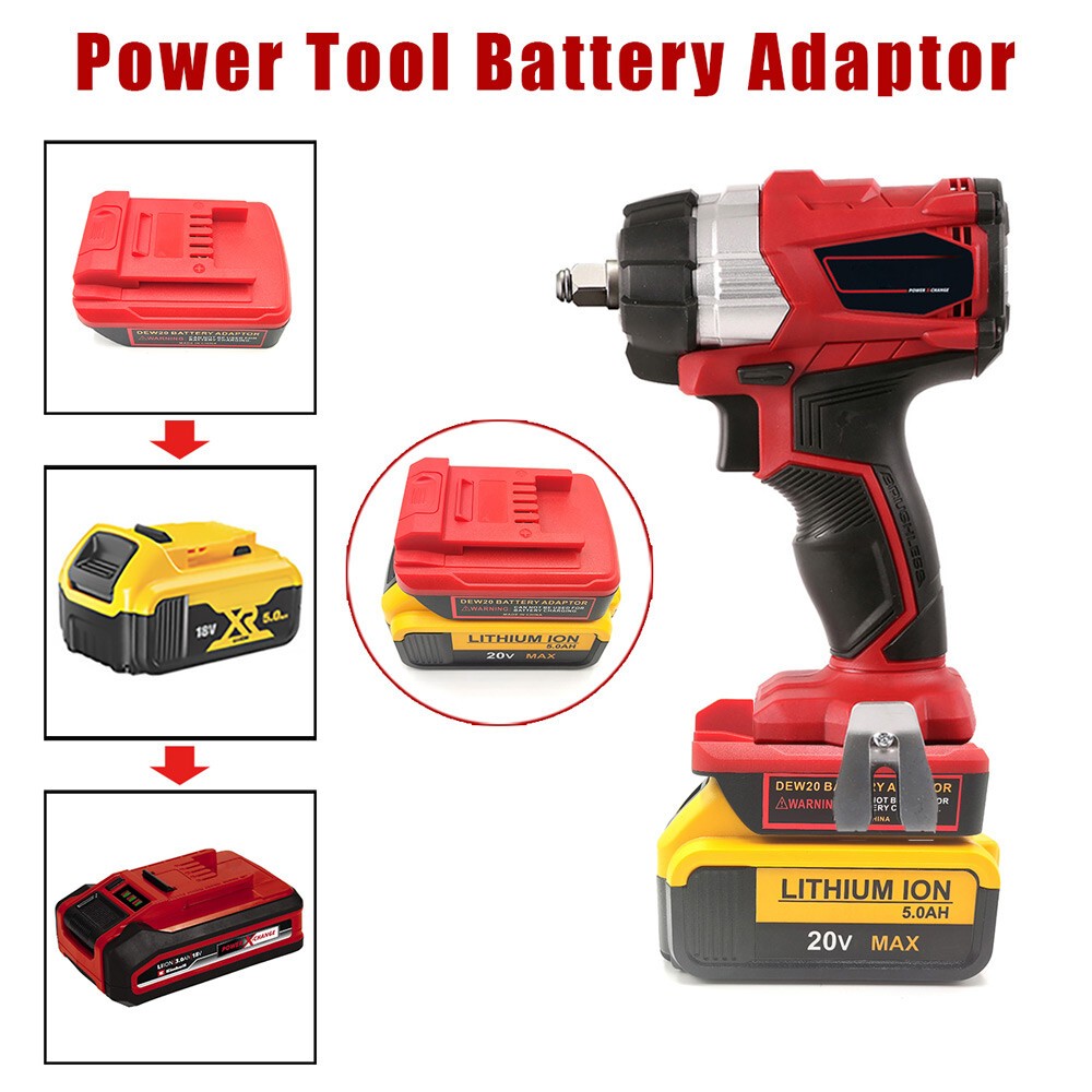 For Dewalt 18V XR Battery to Einhell Power X-Change 18V Tools Battery Adapter