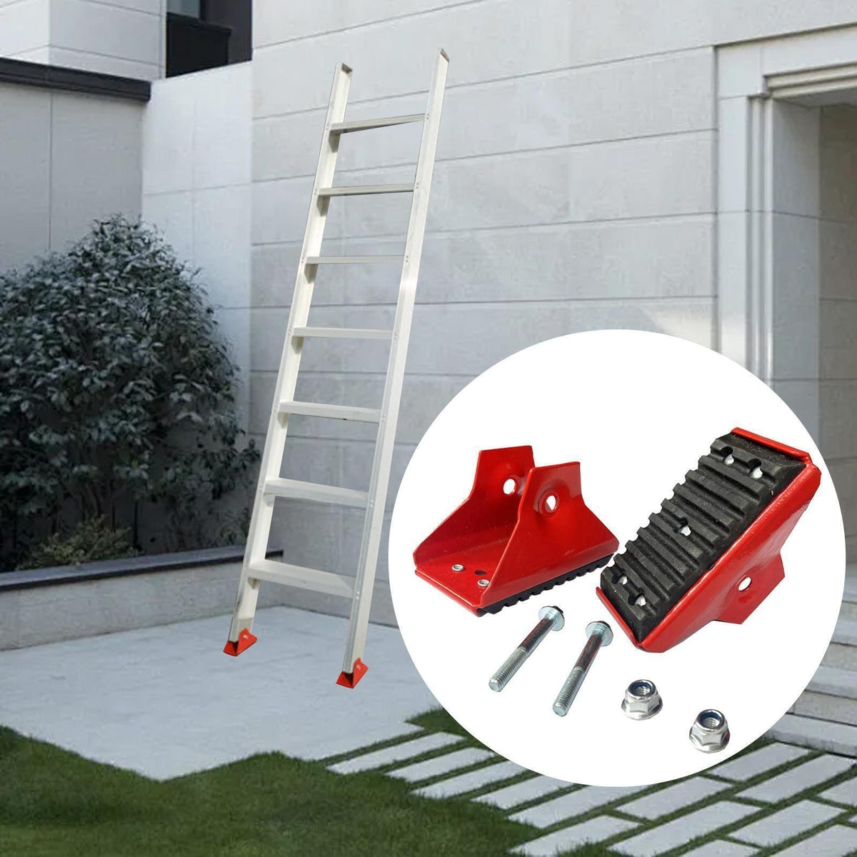 2 Pieces Extension Ladder Replacement Shoe Set Easy Installation Ladder Feet