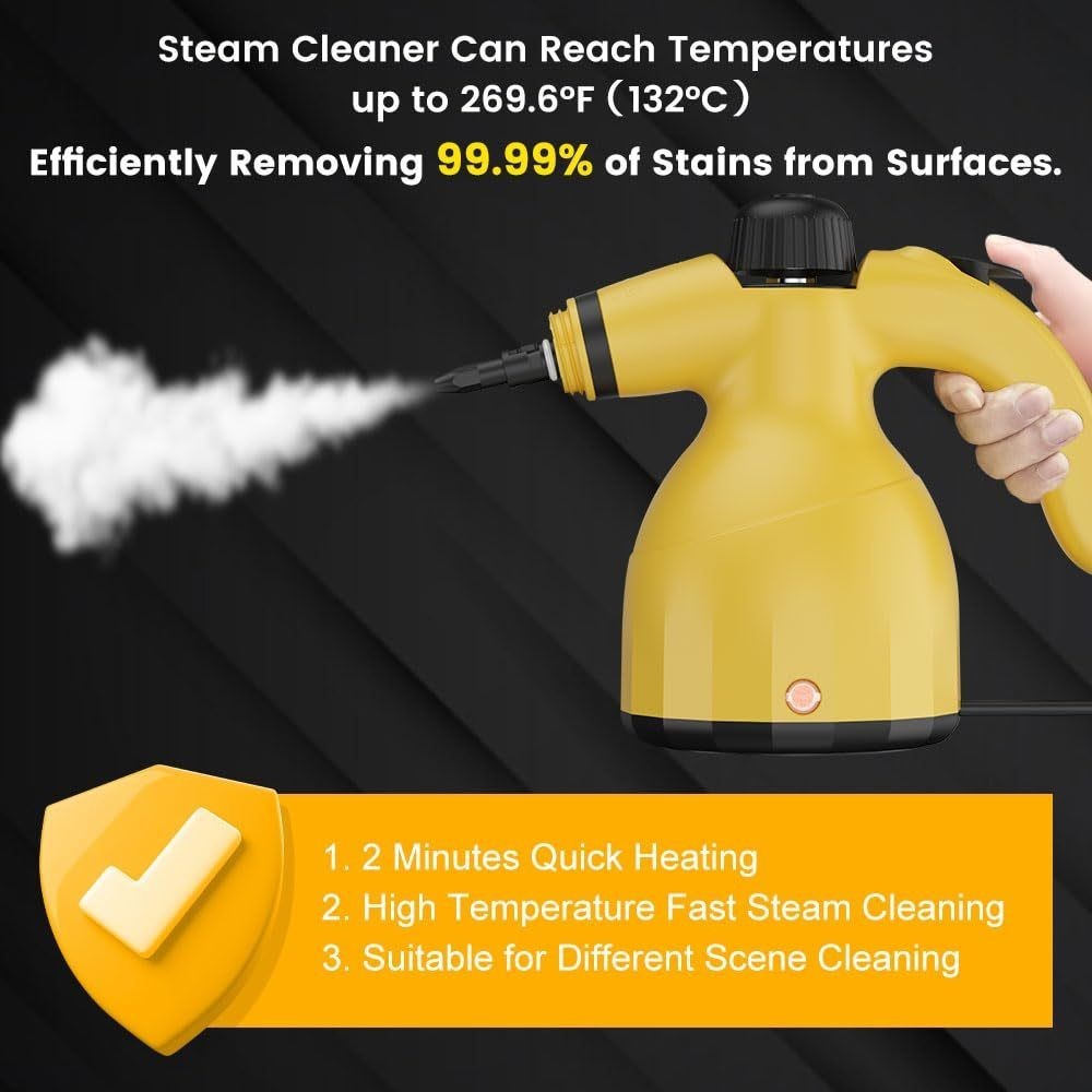 1000W Electric Portable Hand Held Steam Steamer Cleaner & Accessories 2025 New