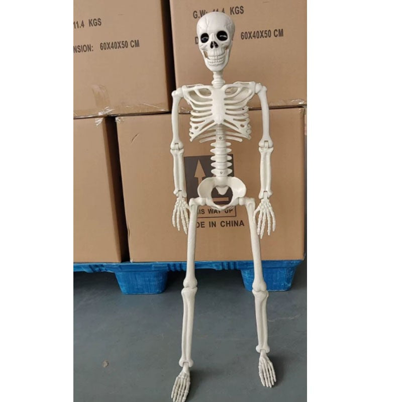 90CM Halloween Decoration Poseable Human Skeleton Full Life Size Party Horror