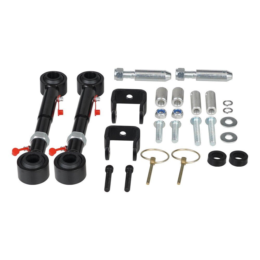 Adjustable Front Sway Bar Quicker Link Disconnects +Bolts for Wrangler 1998-2006