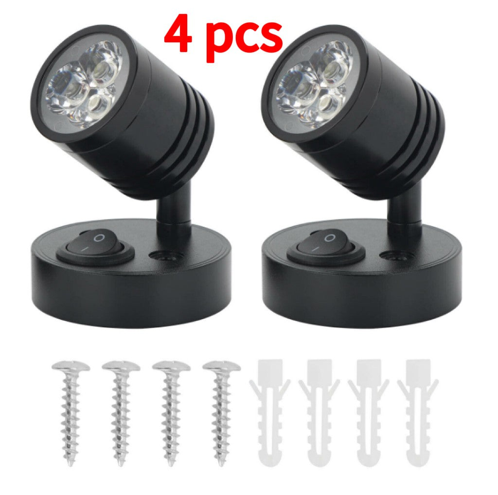 2/4x LED Reading Light Camper Caravan Van Motorhome Boat Interior Spot Lamp 12V