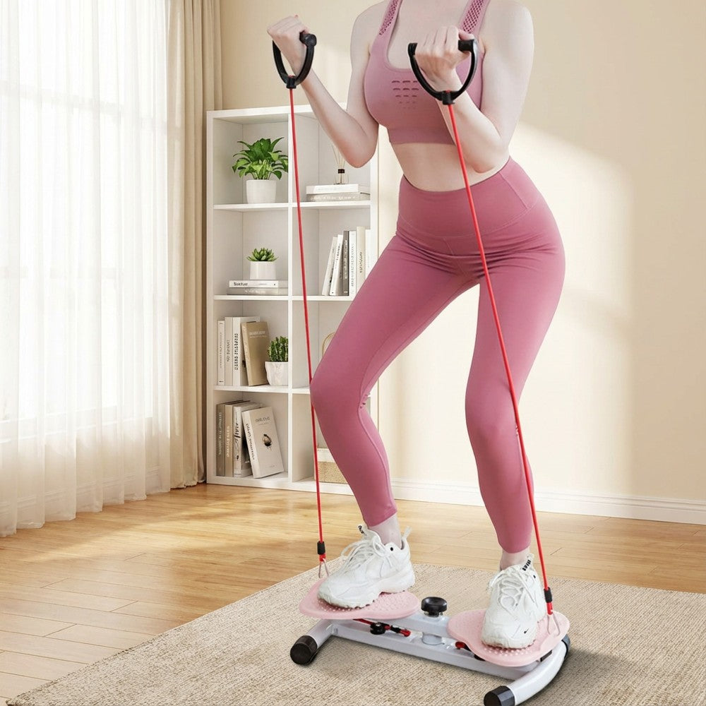 Waist Twisting Exercise Board with Handle for Fitness