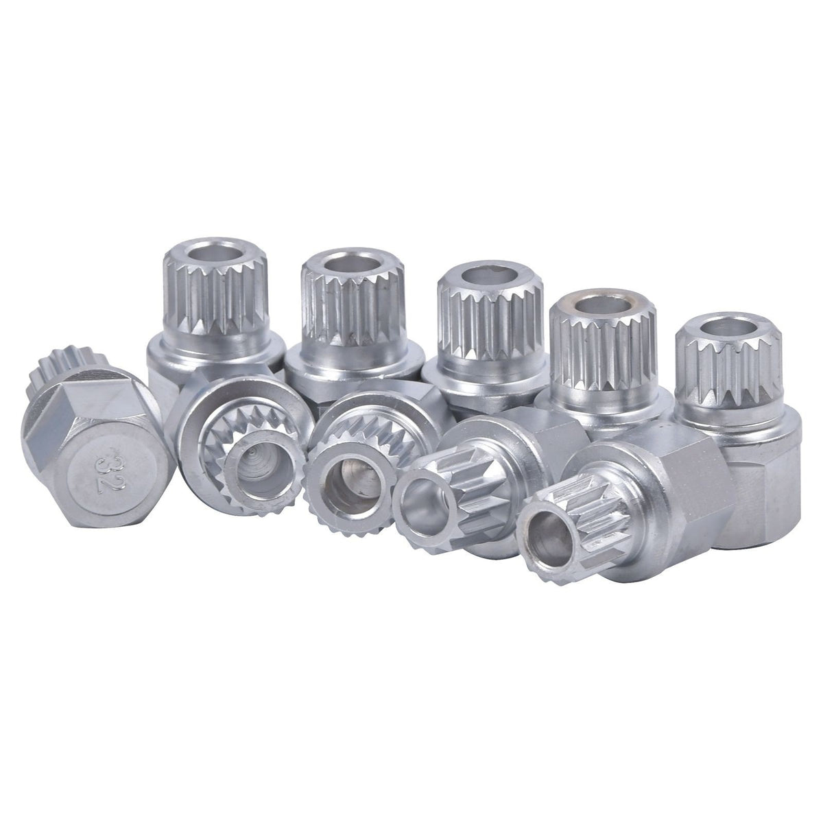 10PC BMW Wheel Lock Nut Removal Key toothed Anti-Theft Screw Lugnut Socket