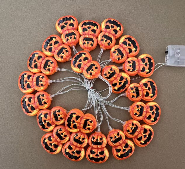 1String Lights Halloween Double layer Pumpkin LED Decoration House Party 3 Meter