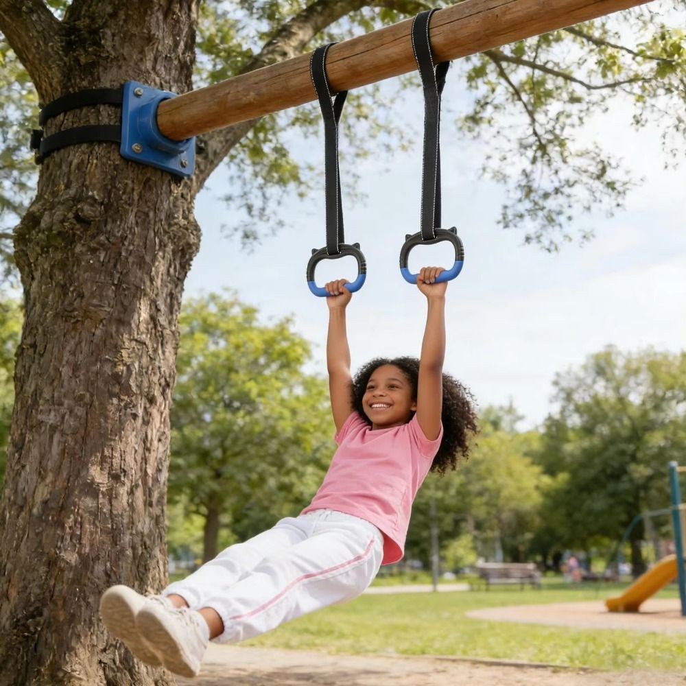 Gymnastics Rings with Adjustable Straps Pull Up Gym Rings for Kids Adults
