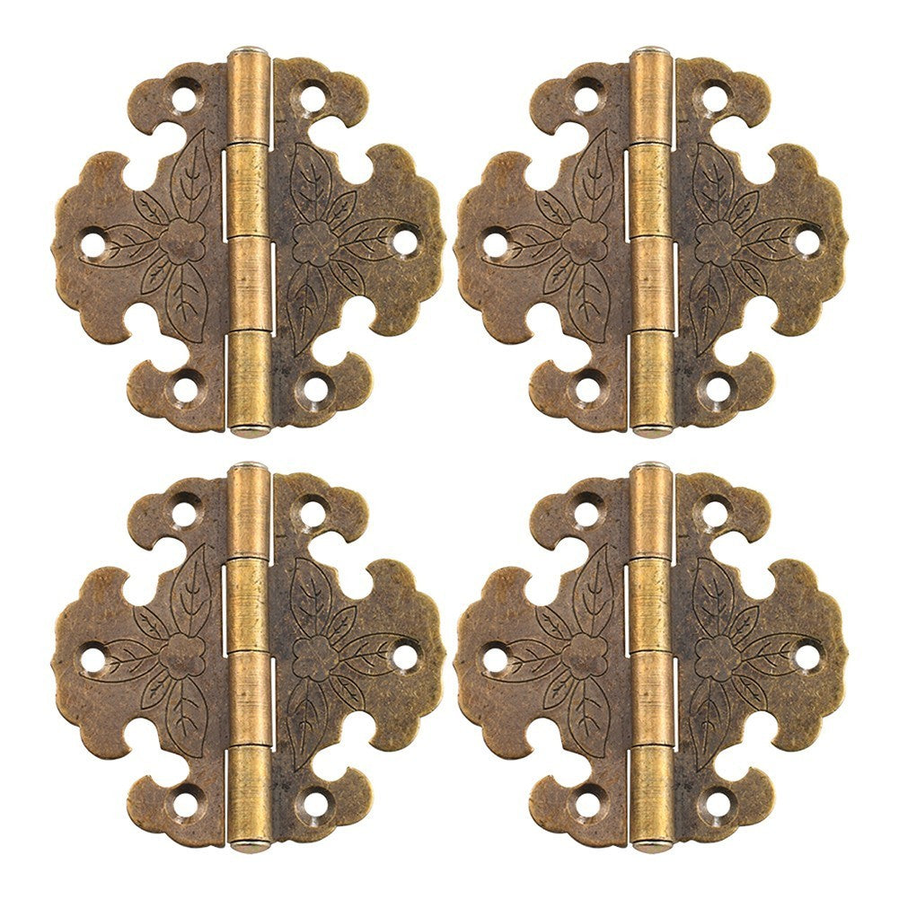 4 Pieces of Rustic Decorative Hinges for Wooden Doors and Cabinet Applications
