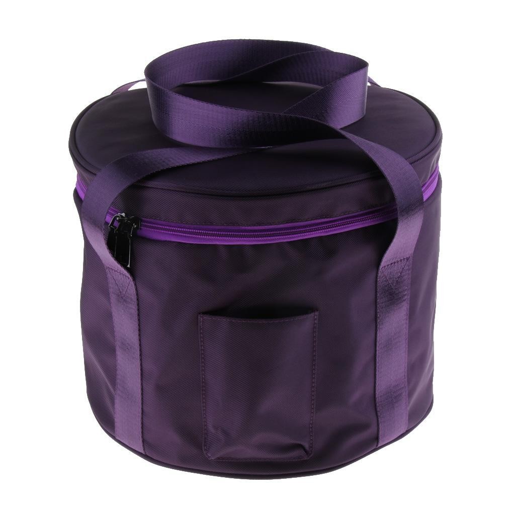 Cotton Crystal Singing Bowl Yoga Carry Case Carrier with Handle Dark Purple
