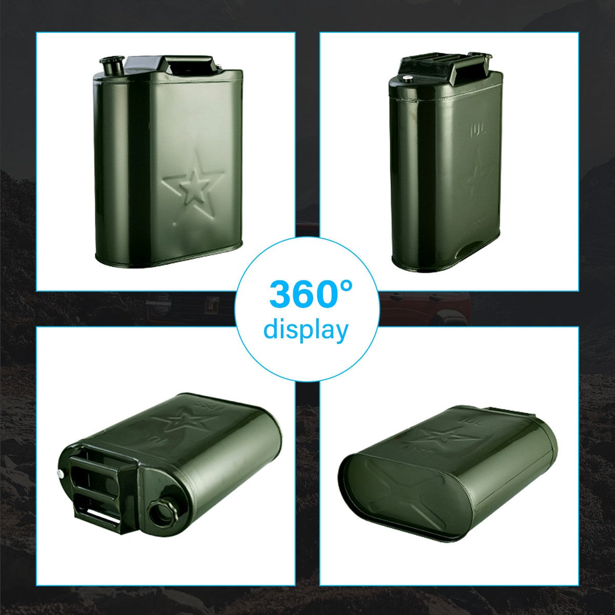 20L Jerry Can Car Storage Fuel Petrol Diesel Oil Container + Flexy Spout