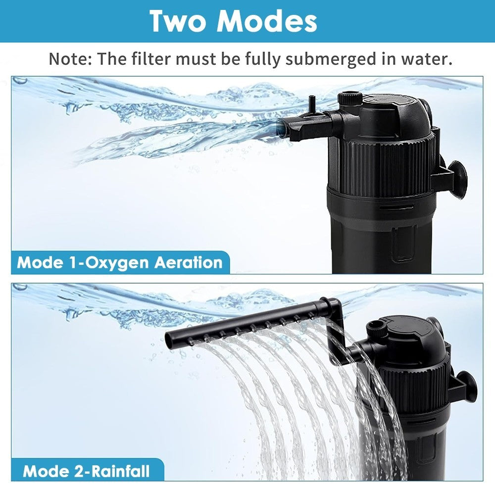5 in 1 Aquarium Fish Tank Internal Filter 180° with UV Steriliser Clarifier Pump