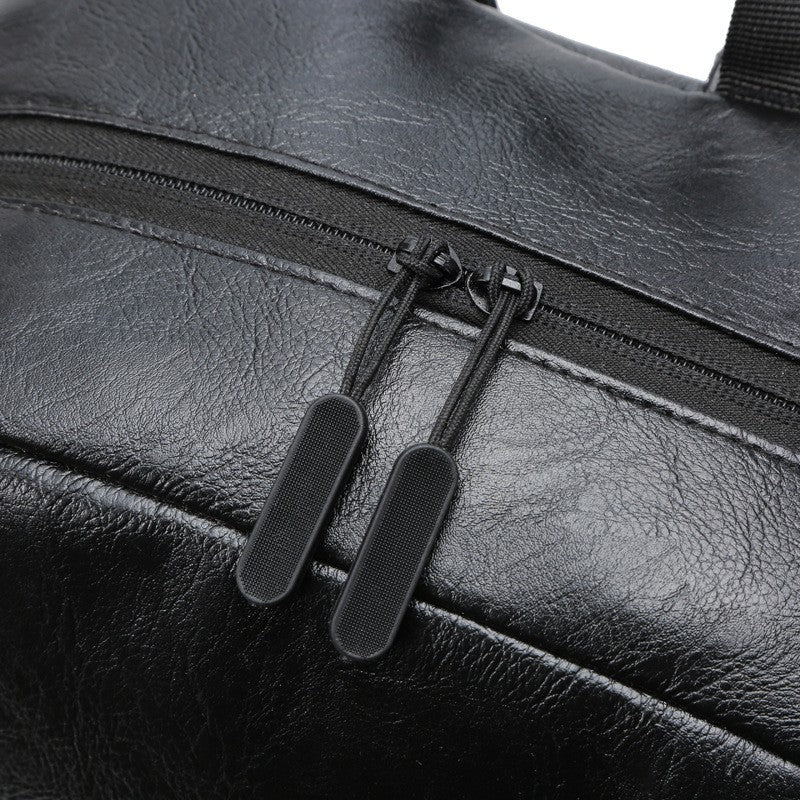 Men's Office Backpack 15.6" Laptop Leather Business Bag Work Travel Daypack