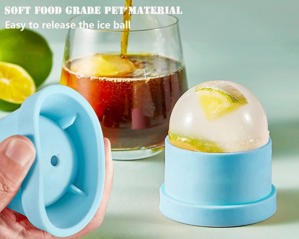 3PCS Chiclify Ice Ball Maker Mold – 2.5" Large Sphere Ice Cube Tray