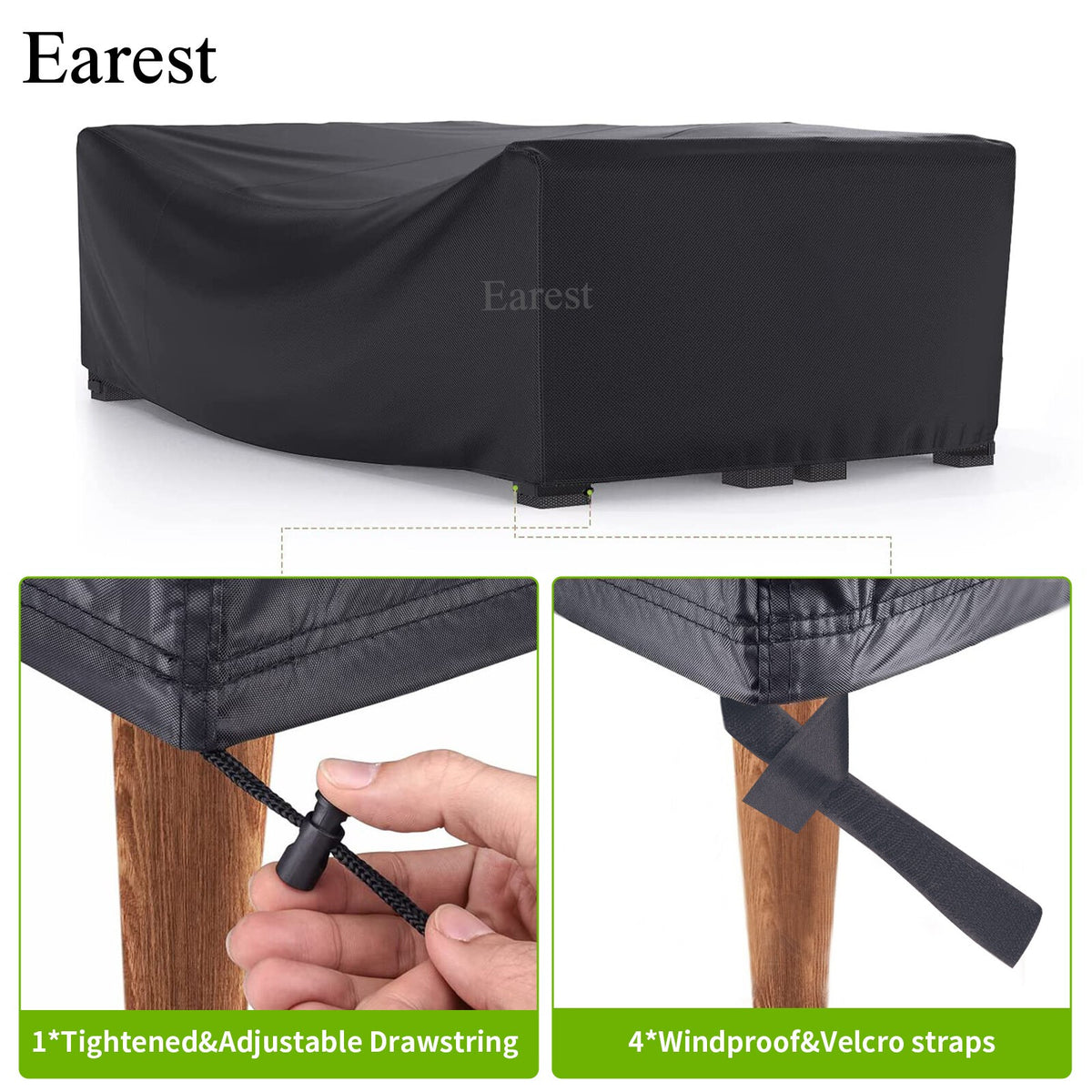 Heavy Duty Waterproof Garden Patio Furniture Cover for Rattan Table Sofa Outdoor