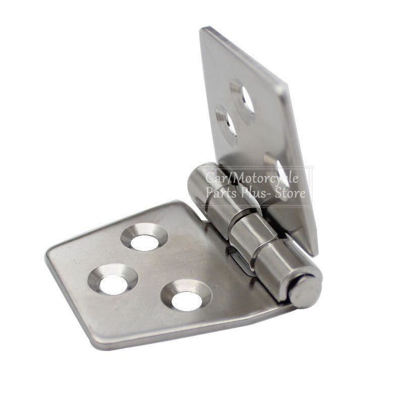 2 x Door Hinge 76 x 38mm, 6 Hole Stainless Steel Horsebox Yacht Boat Marine