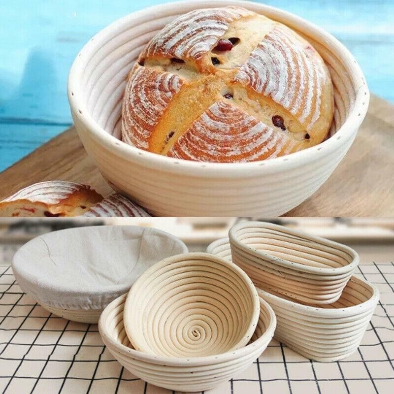 Oval Round Banneton Bread Proofing Proving Basket Storage Hamper Trays Tool S-XL