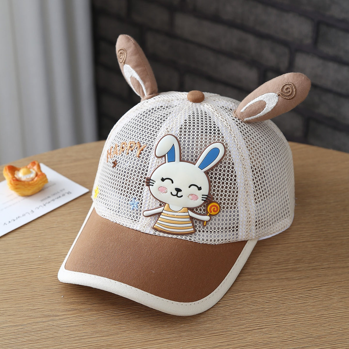 Children's Candy Rabbit Cute And Fashionable Net Scarf Baseball Cap For...