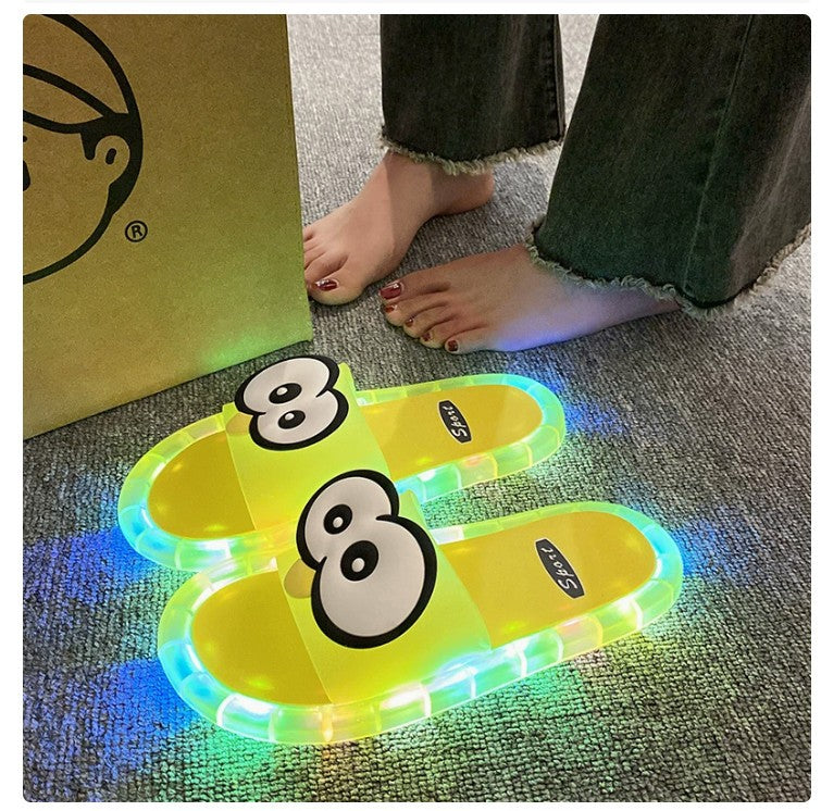 Womens LED Light up Slippers, Cute Luminous Crock, Funny Indoor House Slippers