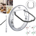Pet door 4 way locking Small Medium Dog Cat Flap Transparent Frame