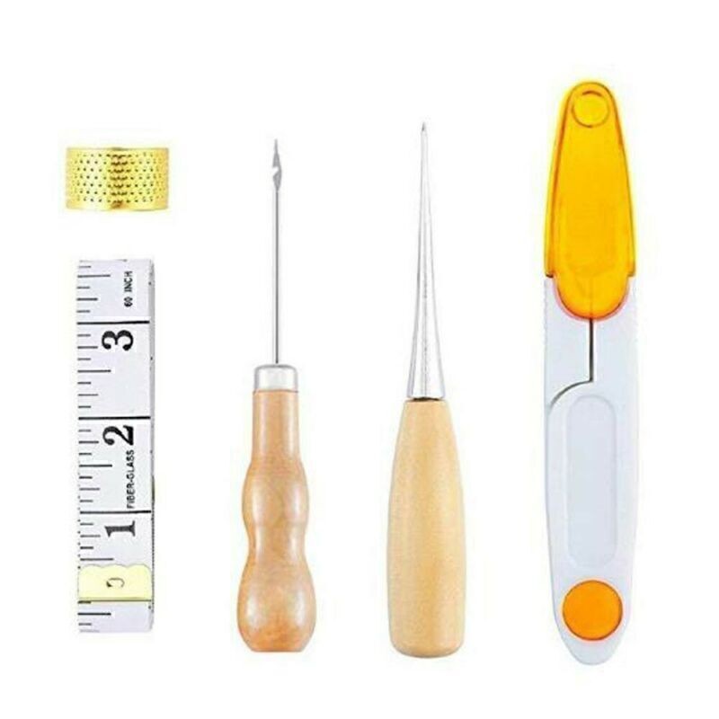 29× Upholstery Carpets Leather Sofa Canvas Repair Hand Sewing Needles Thread Kit