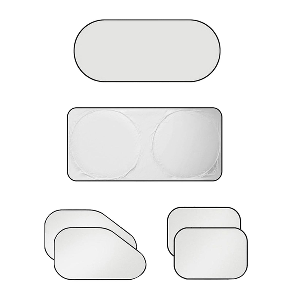 Blackout Car Window Privacy Shades 6 Pack Travel Camping Sun Cover Visors