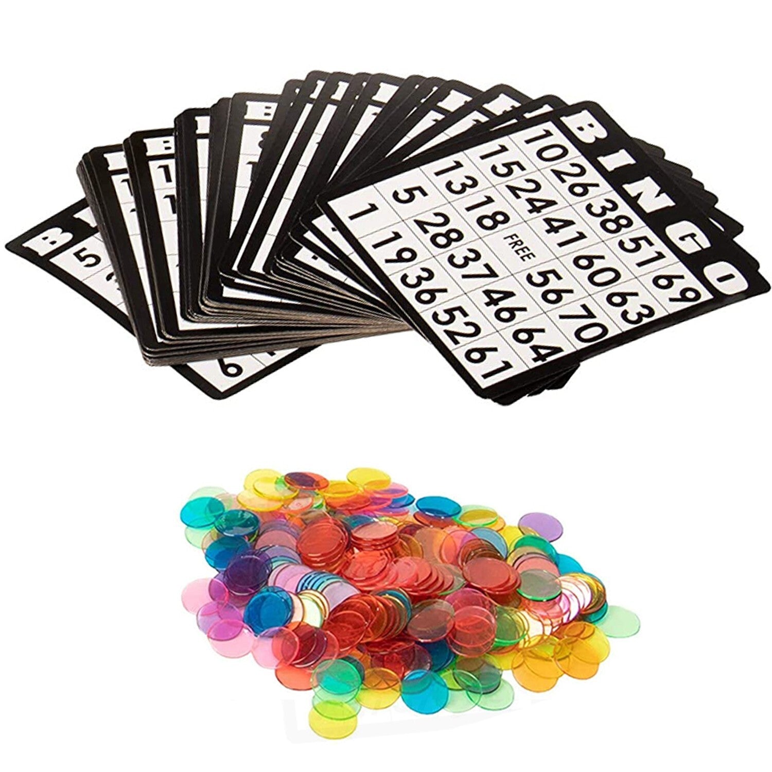 Traditional Bingo Set Wire Cage Bingo Ball Lotto Game Party Card Marker Ticket