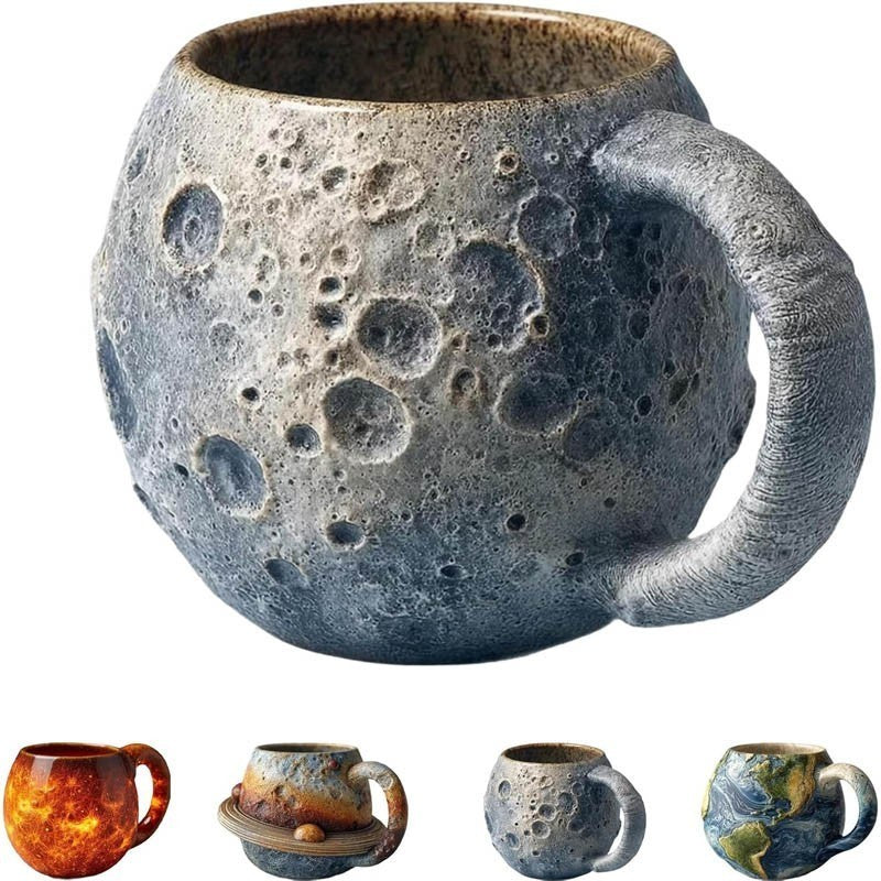 UK 3D Space Planetary Mug Set Moon Cup Coffee Mugs Cosmic Ceramic Planet Cups