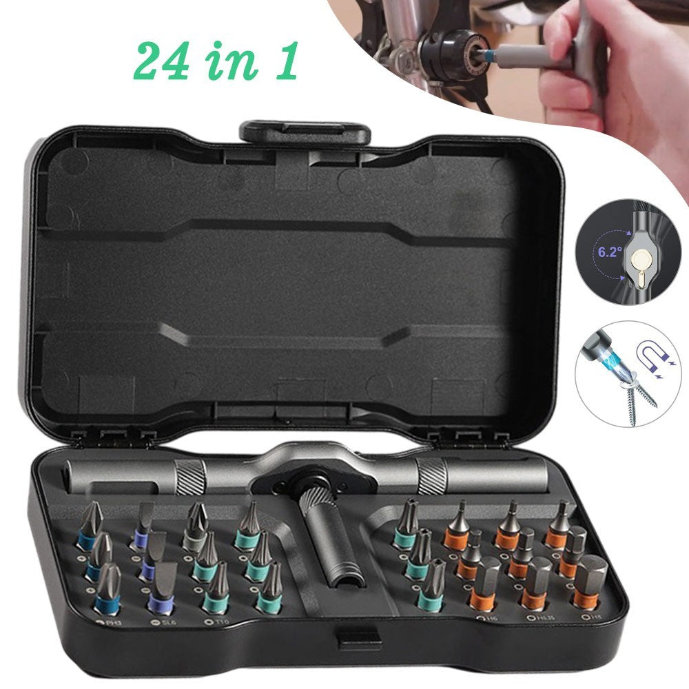 42/24 in 1 Magnetic Screwdriver Set Ratchet Screwdriver Kit for Home DIY Repairs