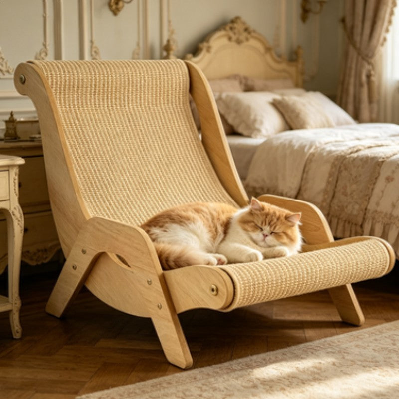 Cat Lounge Chair Sofa Kitten Hammock Pet Scratching Post Pad Sleep Bed NEW