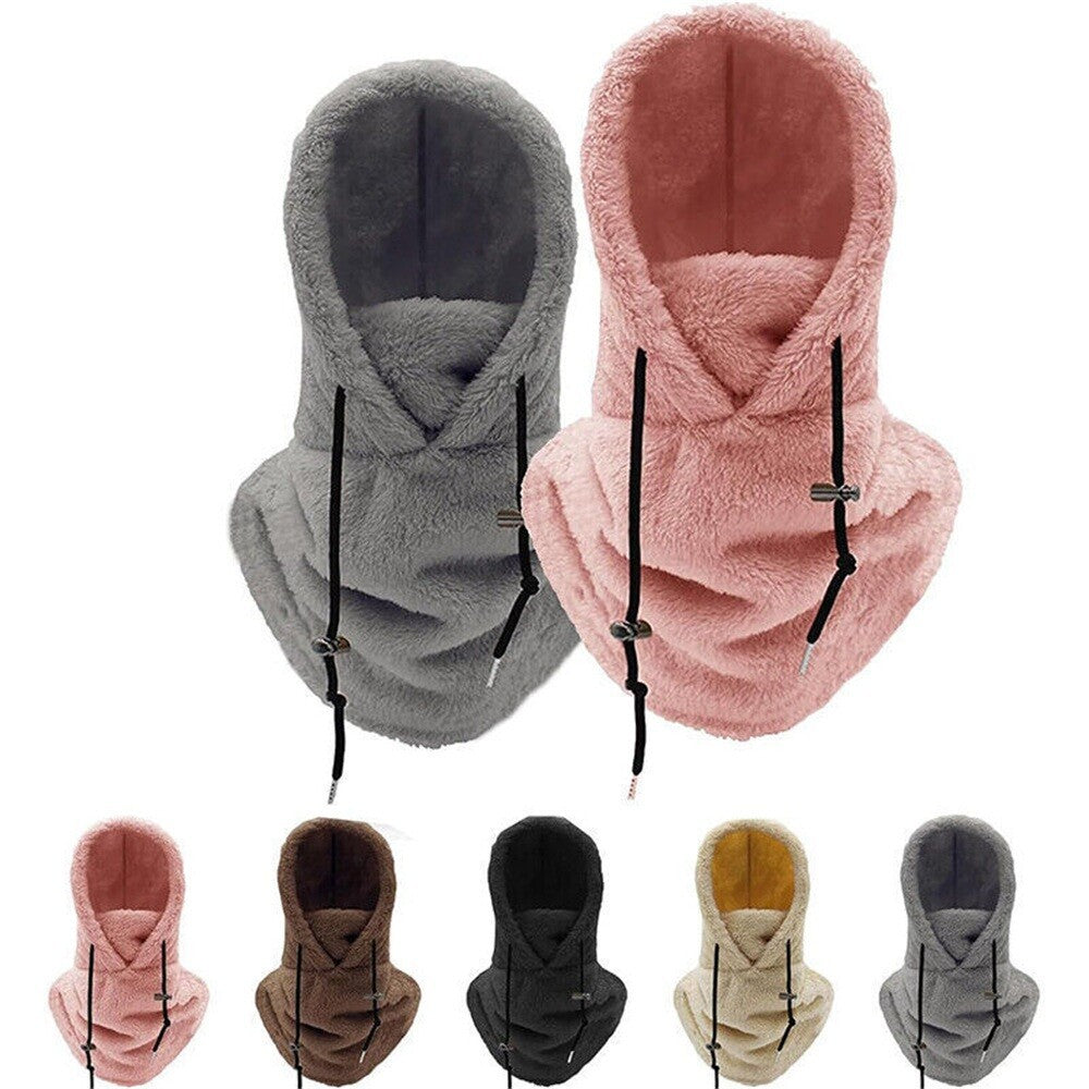 Sherpa Hood Ski Mask Winter Balaclava Windproof Warm Hood Cover Hat Cap Scarf