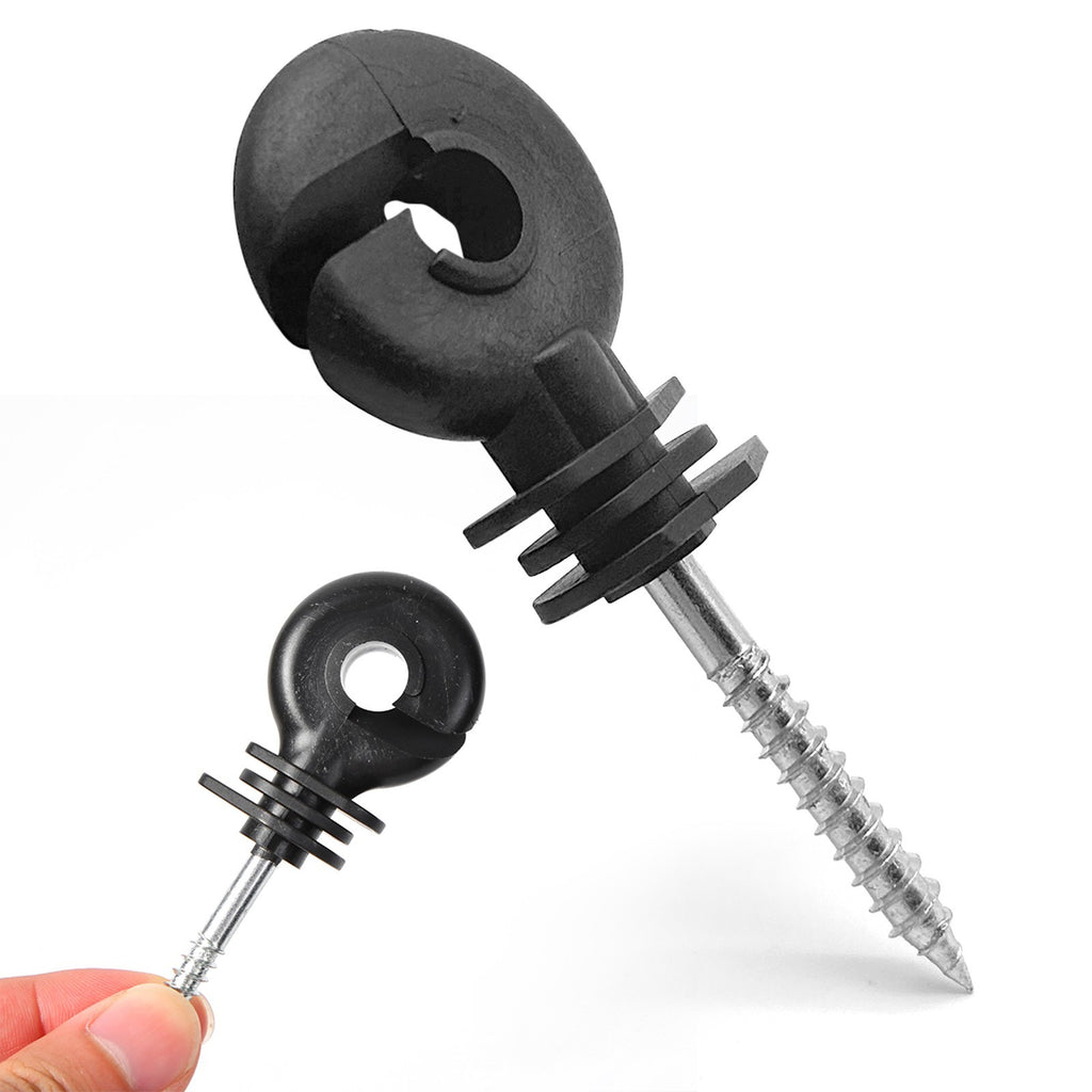 Ring Insulators x 100 - Electric Fencing Fence Screw In For Wooden Posts Wire