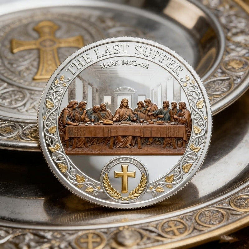 The Last Supper Christian Commemorative Challenge Coin, Christian Faith Gift