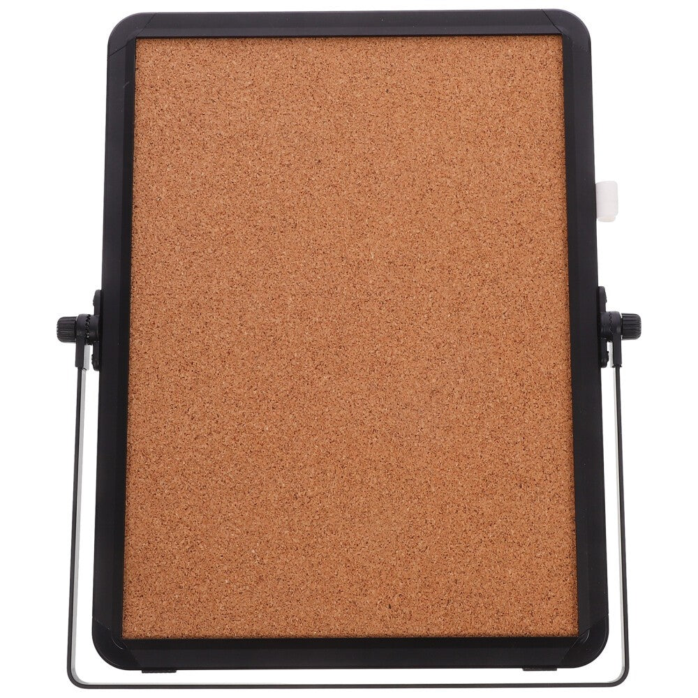 Desktop Message Board Fabric Memo Bulletin Display Stand Cork Small for