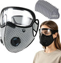 Reusable Carbon Filter Dust Mask with Adjustable Goggles,with 5-Layer Filter
